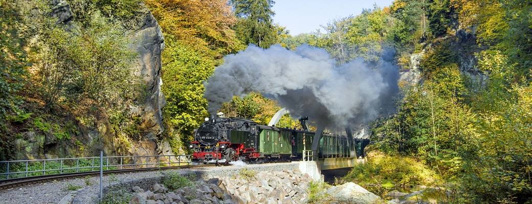 Weißeritztalbahn im Rabenauer Grund, Foto: A. Schmidt