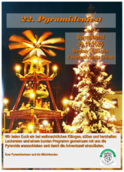 Pyramidenfest Oelsa am 29.11. ab 14:30 Uhr mit Pyramidenanschub und regionalem Weihnachtsmarkt