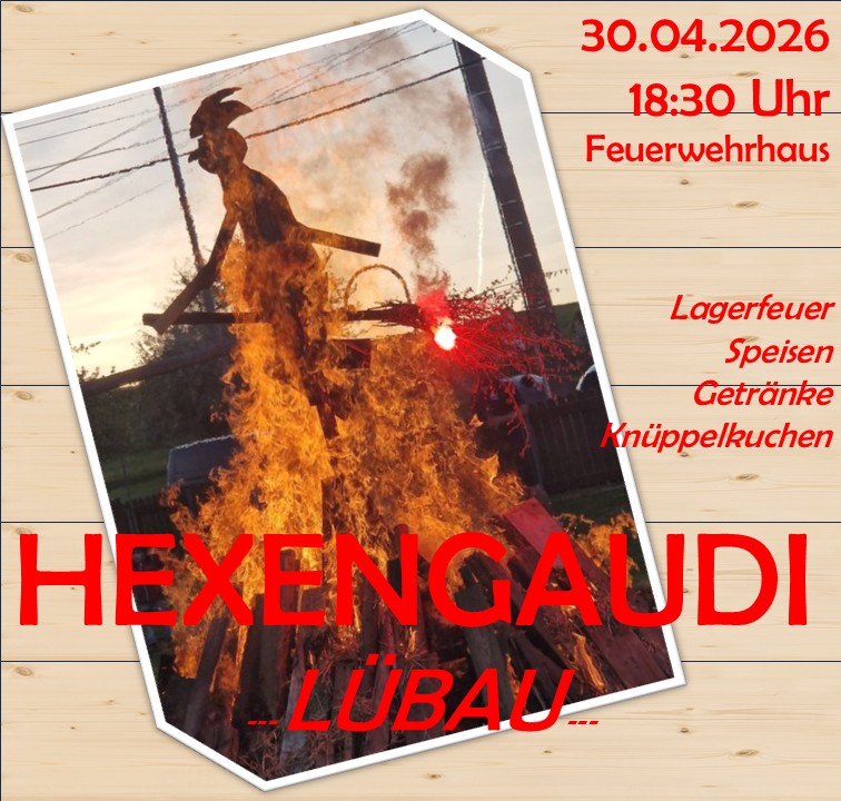Hexenfeuer am 30.04. an 18:30 Uhr in Lübau, Ortsteil der Stuhlbauerstadt Rabenau am Rabenauer Grund
