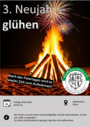 Einladung zum Neujahrsglühen im Waldstadion Oelsa am 09.01.2026