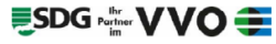 Logo der Sächsischen Dampfeisenbahngesellschaft SDG und des Verkehrsverbands Oberelbe in Sachsen VVO
