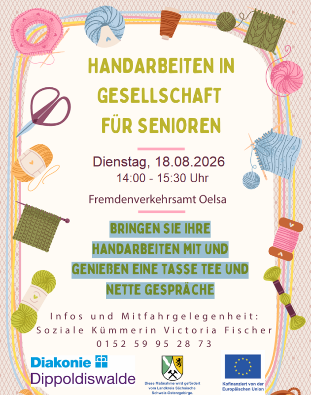 Soziale Kümmerin-Handarbeiten